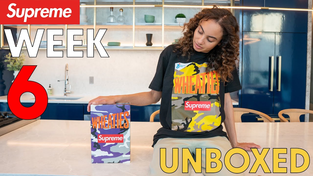 SUPREME WEEK 6 SS21 UNBOXED: WHEATIES, KAWS, CARTON CUTTER…AND A MYSTERY  SNEAKER UNBOXING!