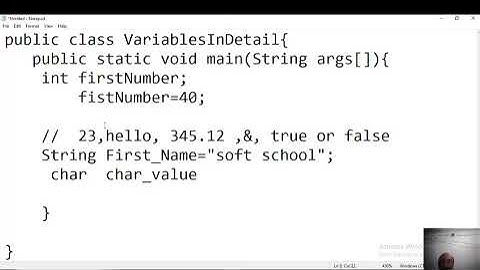 Java Variables In details in Urdu\Hindi