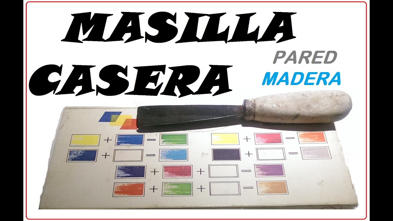 como hacer masilla para pared o madera casera 