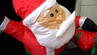 クリスマスディスプレイ★首振りエアーサンタ(靴下)