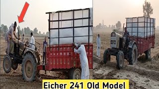 Eicher 241 Full loaded trali Pulling Sirra Performance 1995 Old model Eicher 241 24 hp tractor