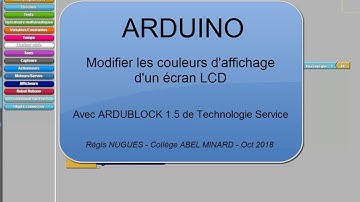 ARDUINO - ARDUBLOCK  - Réglage des couleurs de l