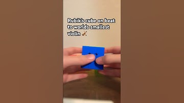 Rubik’s cube on beat to world’s smallest violin 🎻 #ajr #rubikscube #shorts