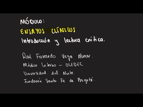 Módulo: Ensayos clínicos.