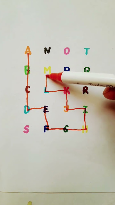 Draw a checkered path with letters a to t #drawing #line #maths #quiz #shorts