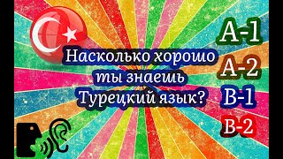 Насколько хорошо ты знаешь турецкий язык?