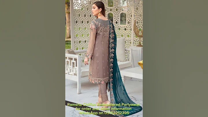 Ramsha Chiffon Embroidered PartyWear @saminairshad6177#trending #fashion #viral #ytshort #embroidery