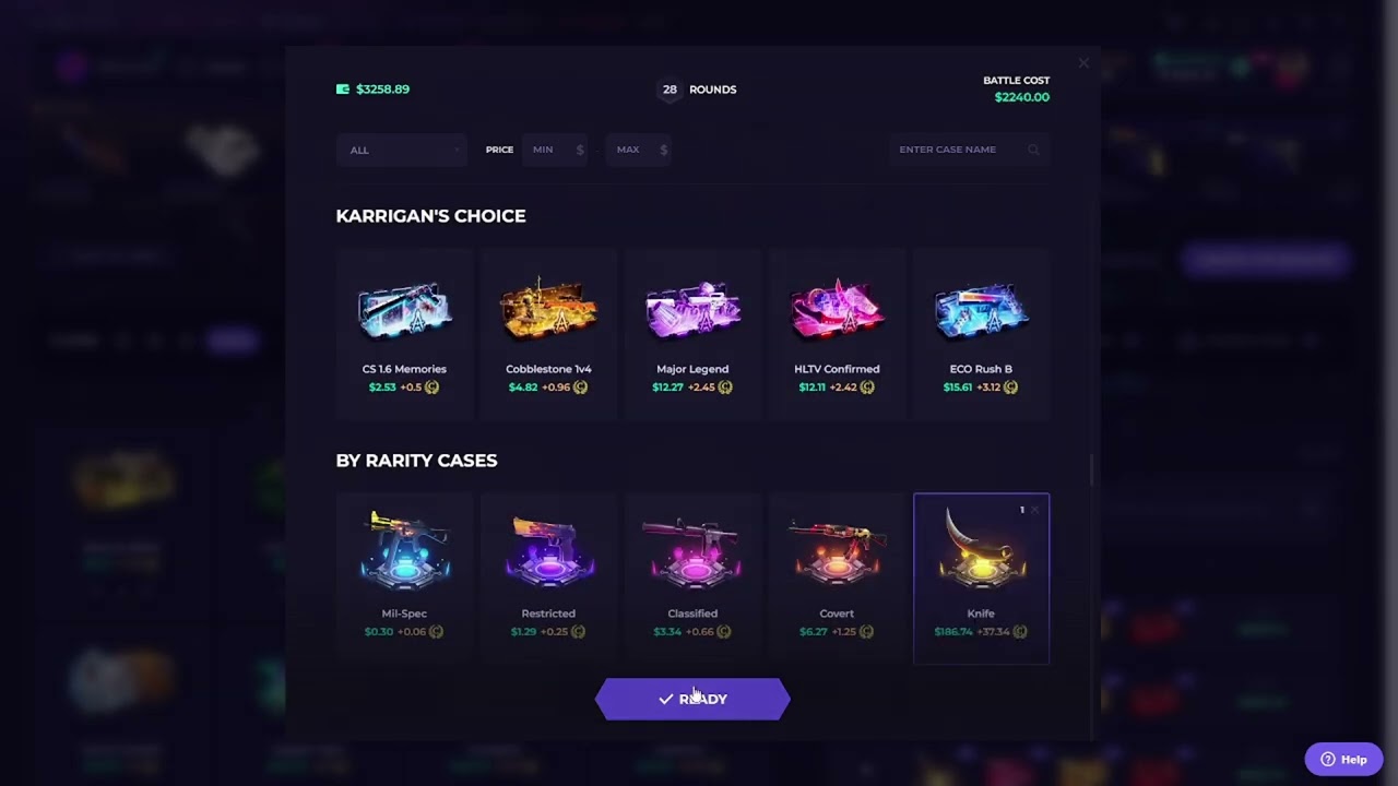 High Stakes Case Battles on SKIN.CLUB