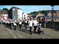 Durham Miners Gala 2022 Bearpark and Esh Colliery Band marching to the big meeting playing Slaidburn