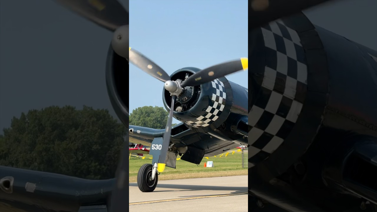 2380hp, a 13’ propeller, and an inverted gull wing. The Corsair is a work of art 🙌