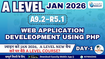 A Level A9.2-R5.1 | Web Application Development Using PHP | A Level JAN 2026