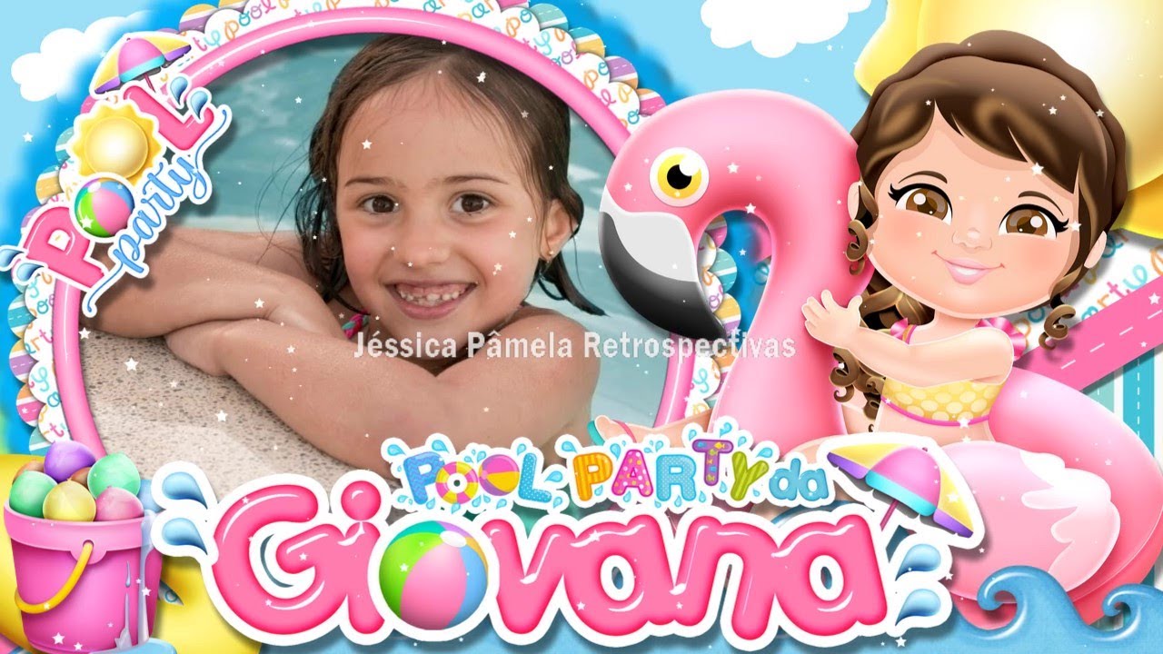 Convite Pool Party Menina