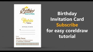 Design Birthday Card in Corel draw x7 easy tutorial