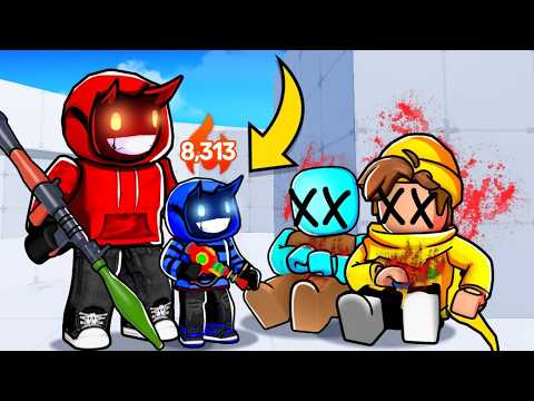 Teaching DEMON'S LITTLE BROTHER How To Play Roblox Rivals!
