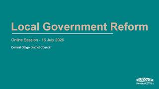 Local Government Reform Online Session - 16 July 2026