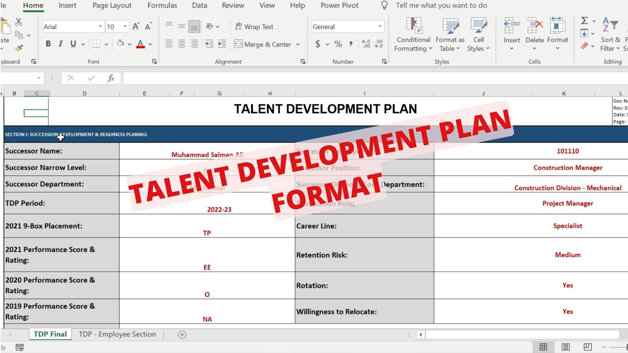 Talent Development Plan Format - YouTube