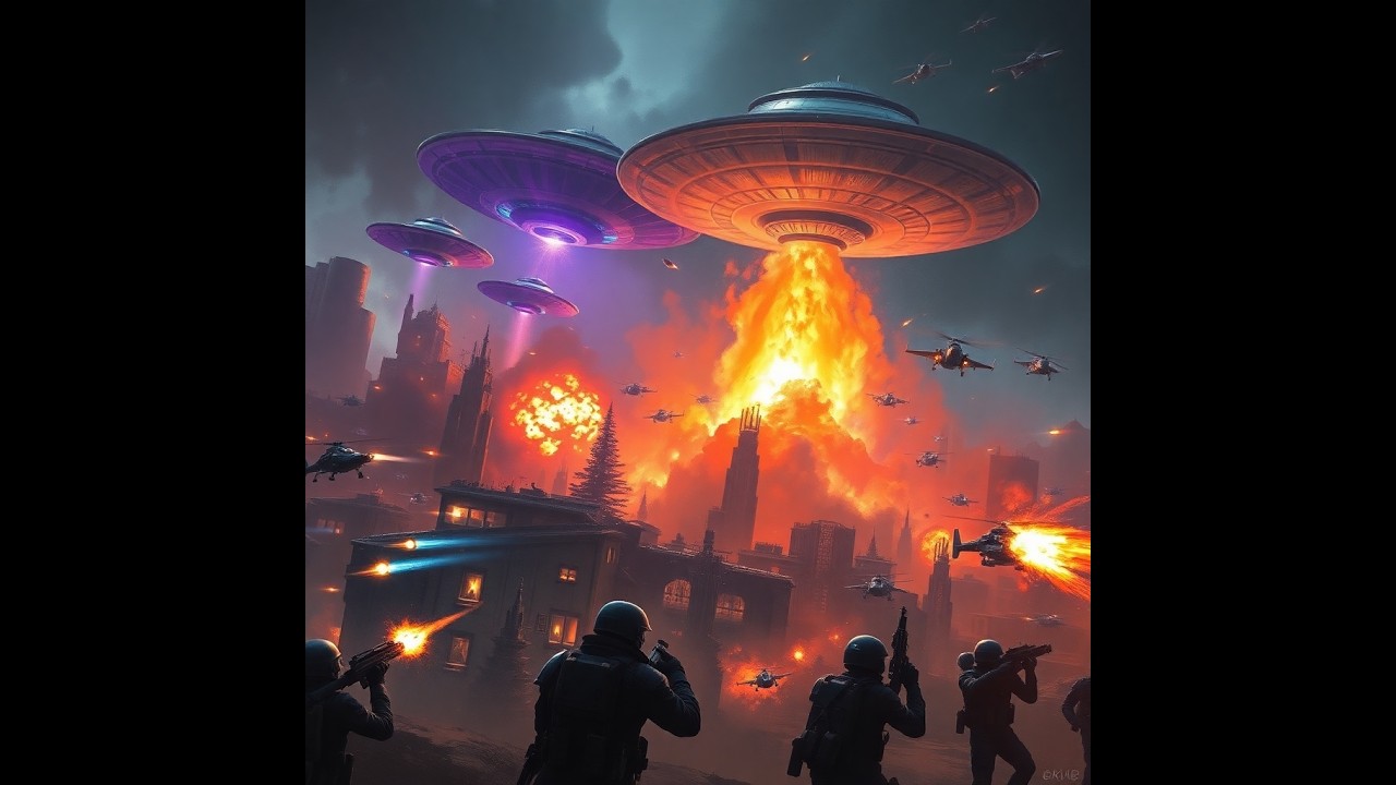 Alien Invasion: Earth’s Final Battle | AI-Generated Sci-Fi Short Film