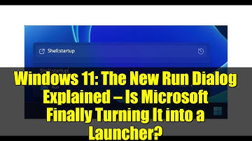 Windows 11: The New Run Dialog Explained — Is Microsoft Finally Turning It into a Launcher?