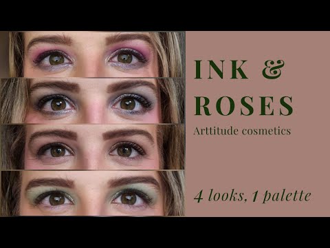 Arttitude cosmetics INK & ROSES: 4 looks, 1 palette