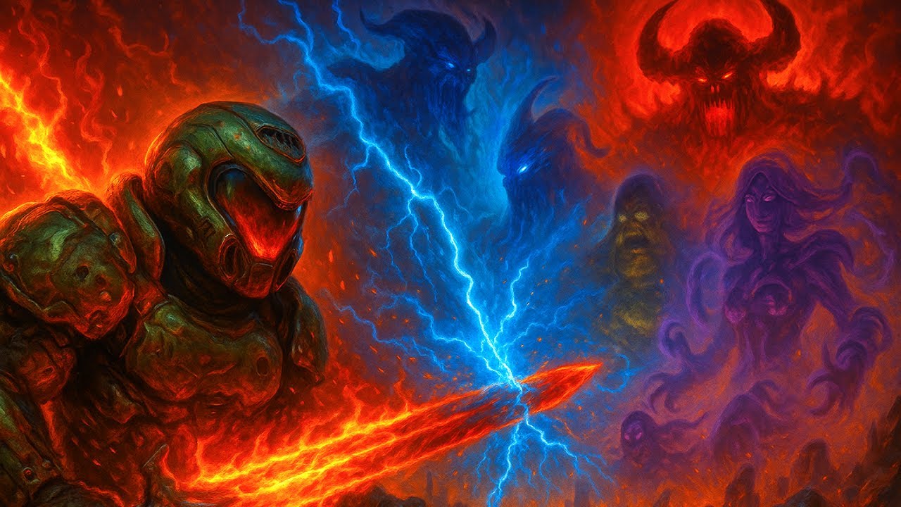 What If Doomslayer Hunted Every Chaos God in Warhammer 40K?