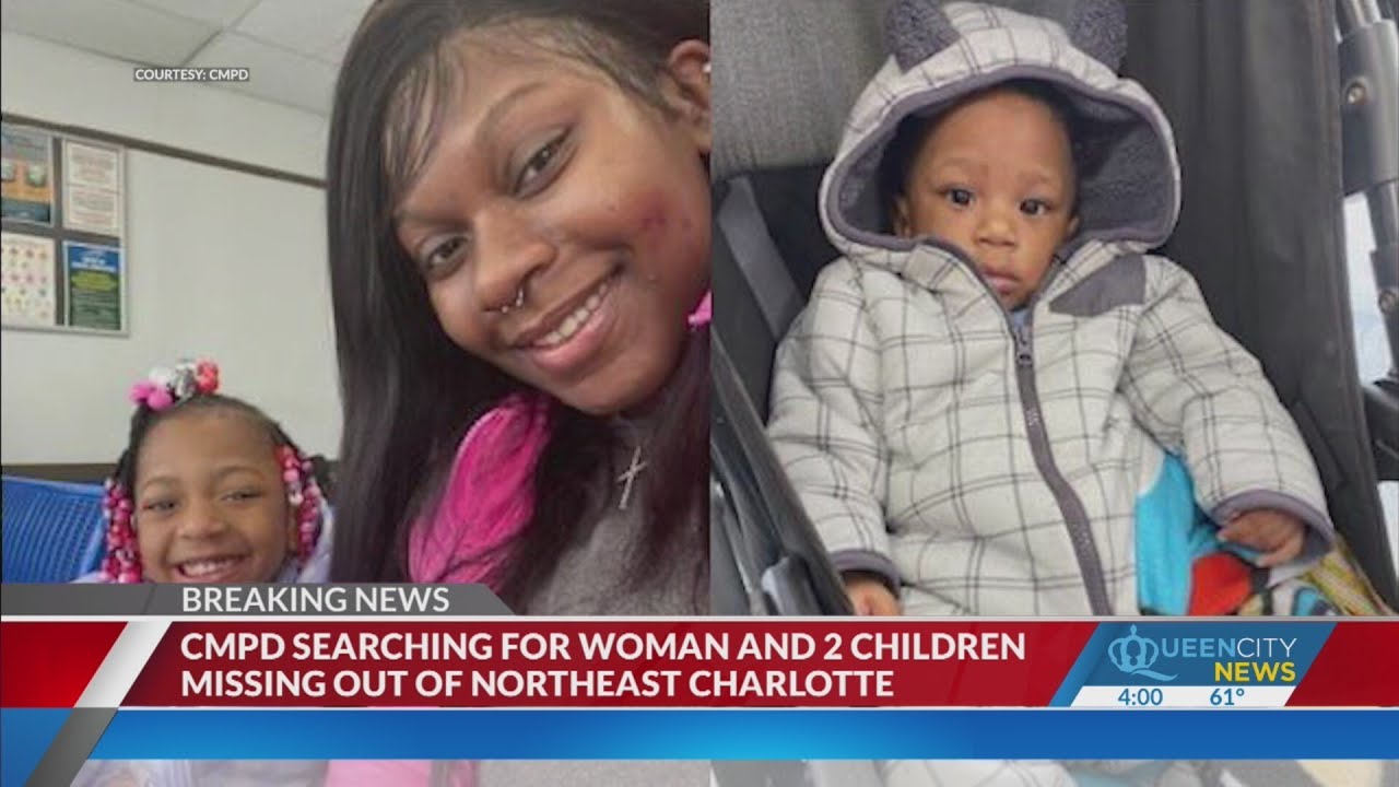 Search underway for missing Charlotte mother and her two young children ...