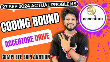 Accenture Coding Round 2025 batch || 27- September 2024 || Actual Problems || Source Code