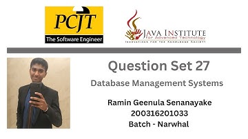 Question Set 27 - Database Management Systems