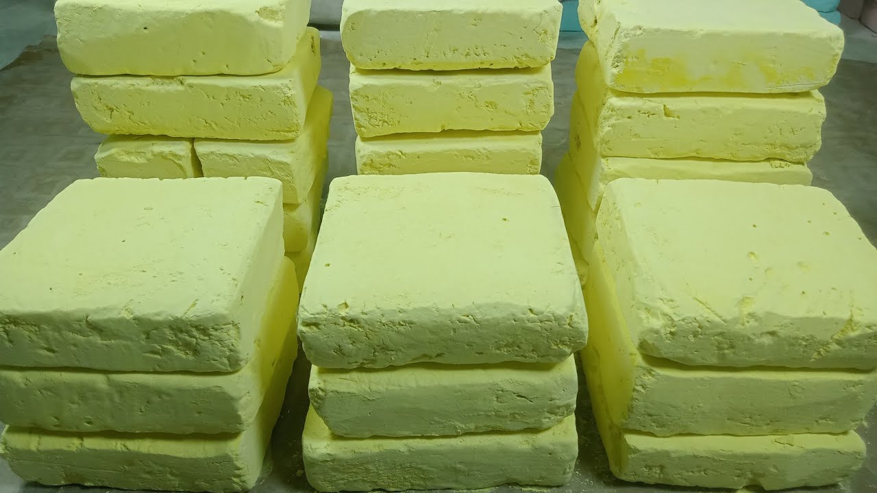 Big soft crispy yellow gym chalk | Crunchy | crushing | Oddly ...
