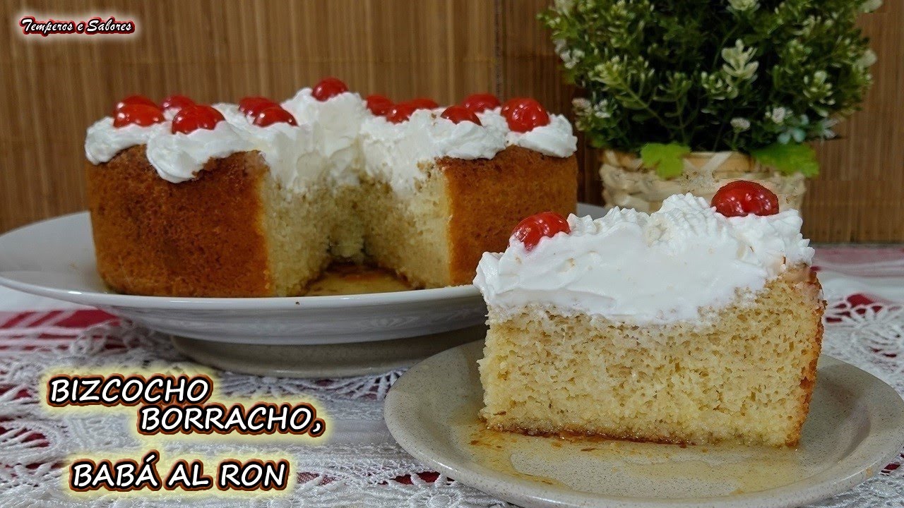 BIZCOCHO BORRACHO BABA AL RON Delicioso y fácil