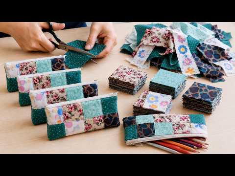 Transforming disposable fabrics into a zippered bag. Step-by-step tutorial