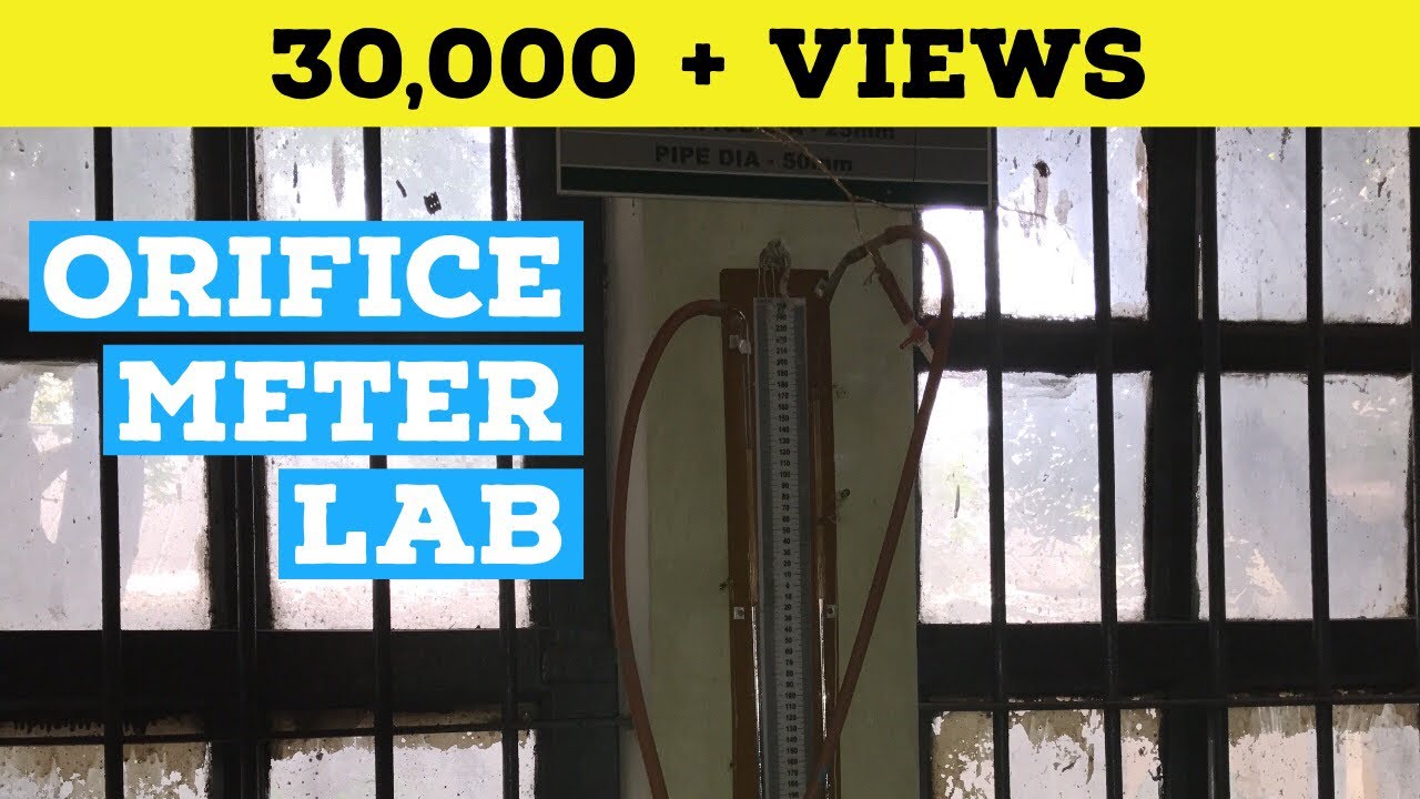 Determination of coefficient of discharge Orifice meter experiment