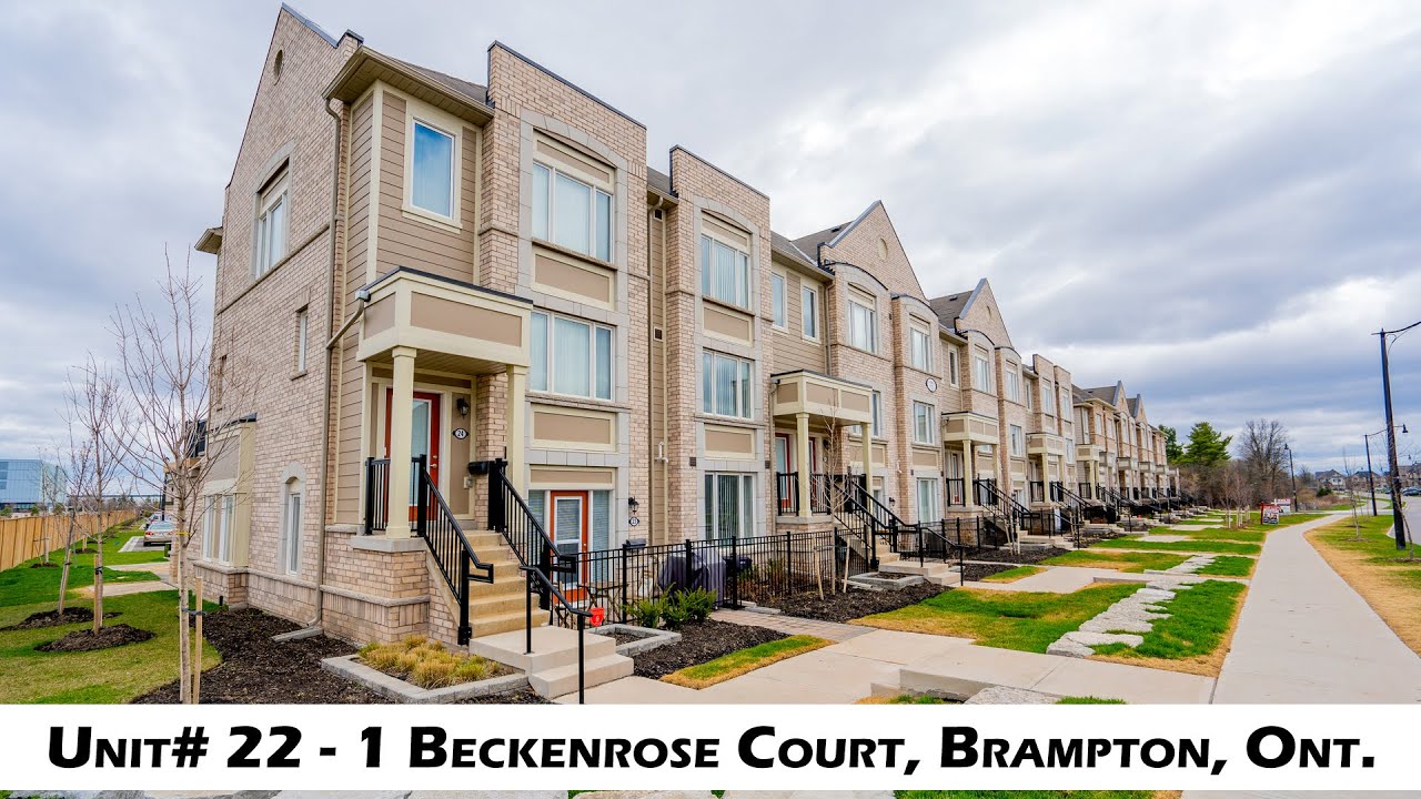 #22 1 Beckenrose Crt Brampton - Condo Townhouse For Sale