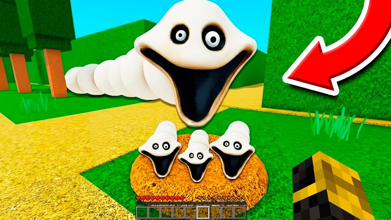 ROBAMOS los BEBÉS del GUSANO ATERRADOR en MINECRAFT 😱