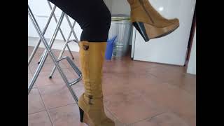 Highheelfee Two with sexy High Heel Wedges Boots..