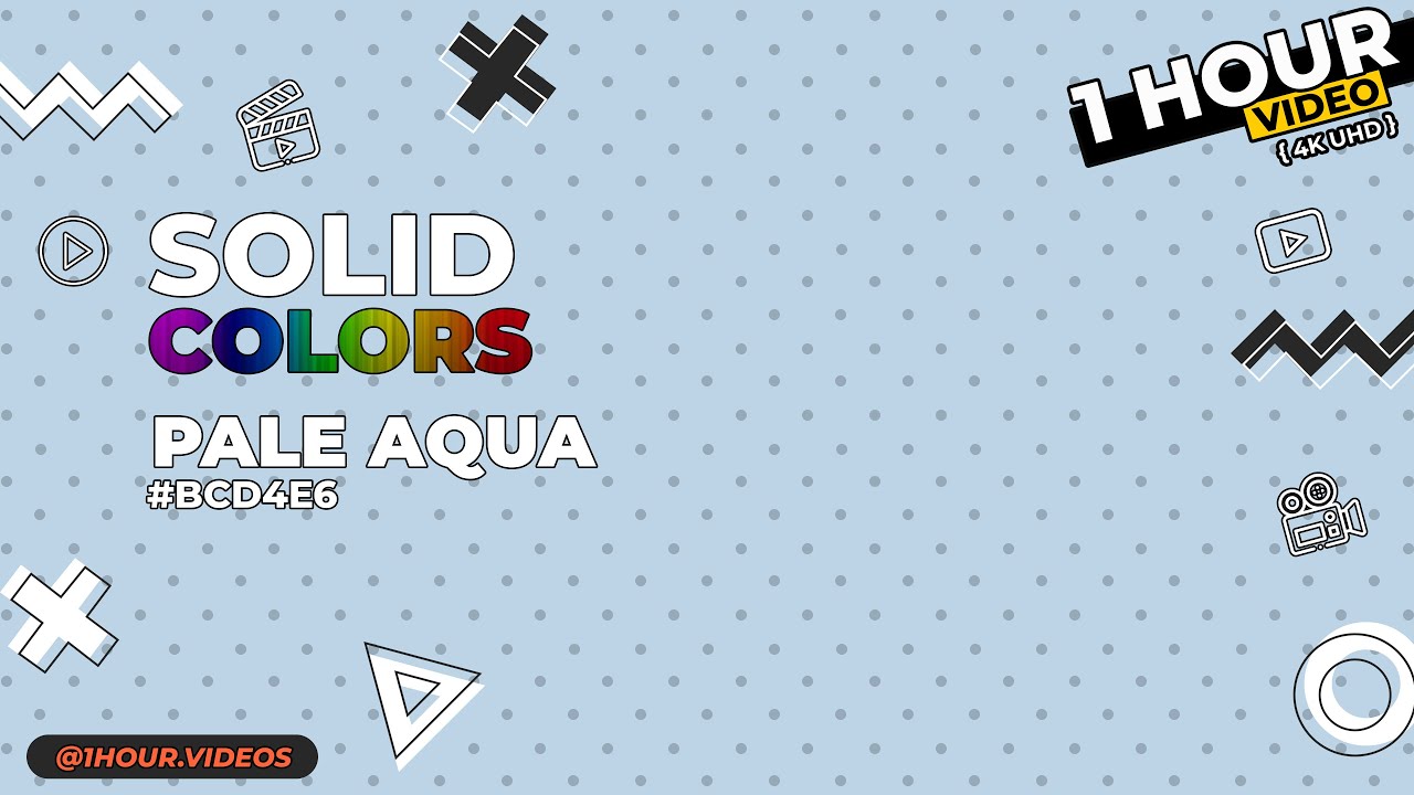 Pale Aqua #BCD4E6 - No Audio - 1 Hour - 4k - Chromotherapy - Solid ...