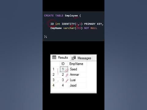 What is Auto Increment/ Identity column in SQL Server? - YouTube