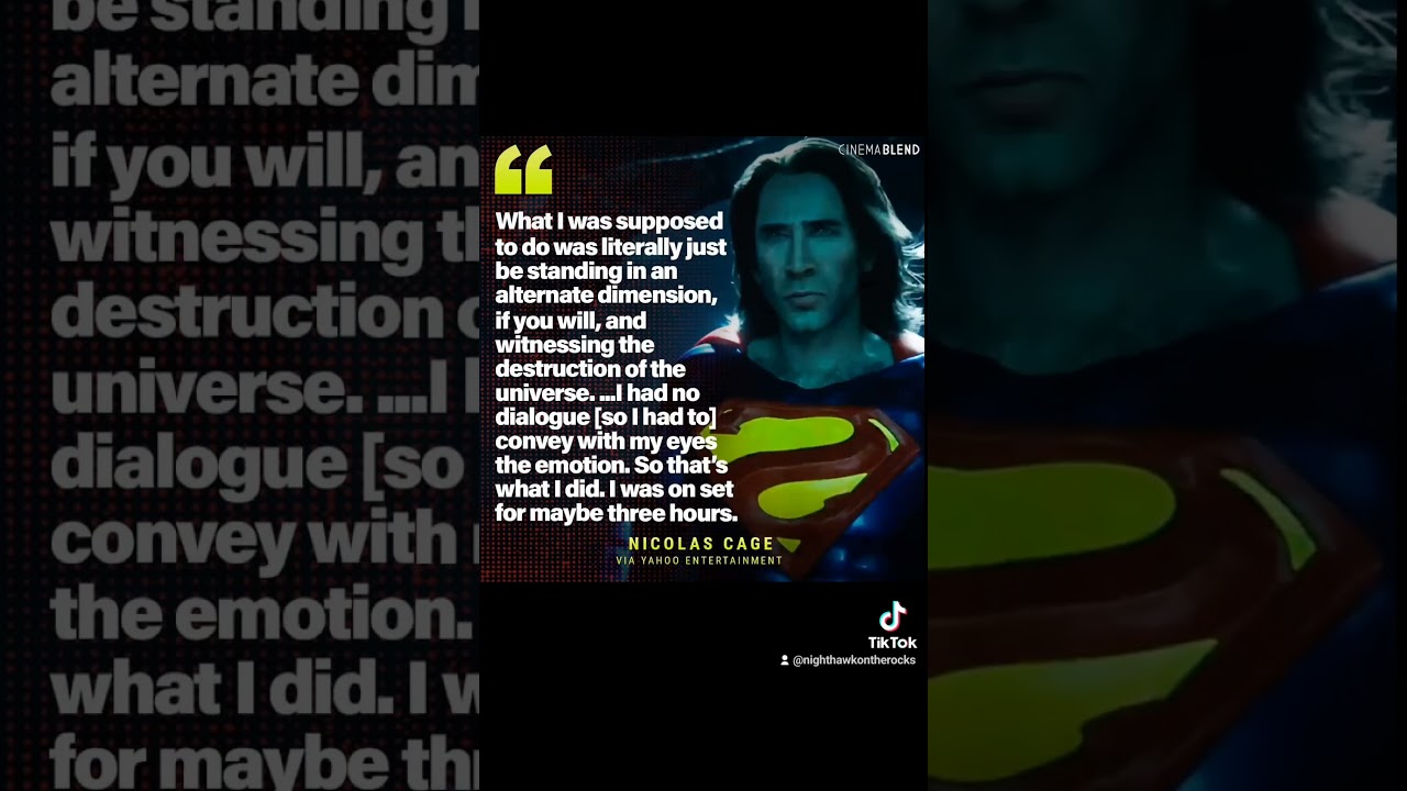 Nicolas Cage Talks The Flash Cameo 