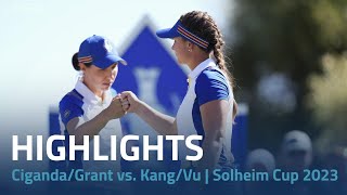 Ciganda/Grant vs. Kang/Vu | Solheim Cup 2023
