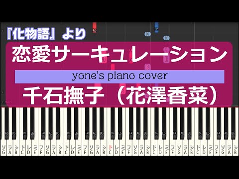 【ピアノ演奏】恋愛サーキュレーション/千石撫子（花澤香菜） (Renai Circulation/Kana Hanazawa) 化物語 OP【piano cover】