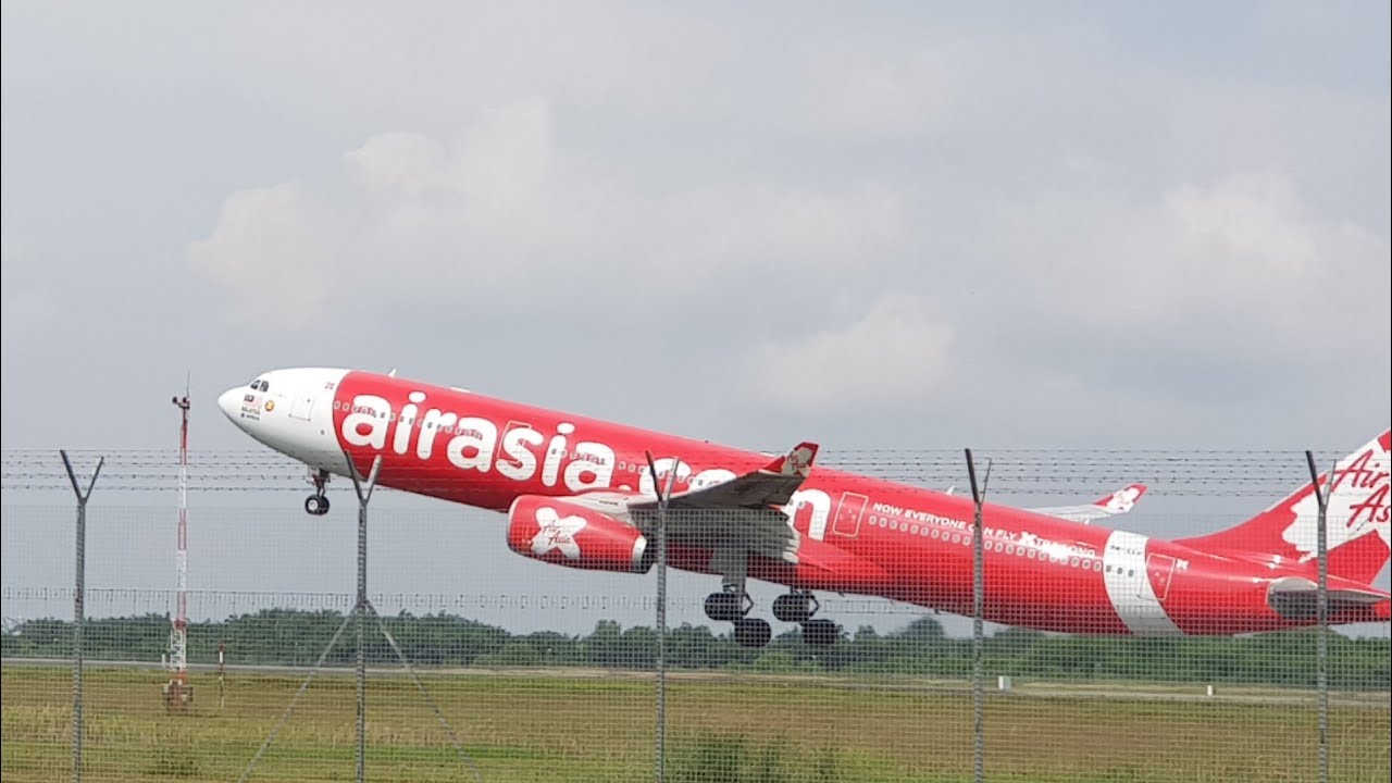 KLIA AirAsia Plane Spotting Landing And Takeoff Runway 32L & 33