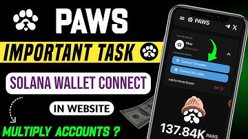 Paws Solana Wallet Connect | Verify via PAWS Web Task | Paws SOL Wallet Task