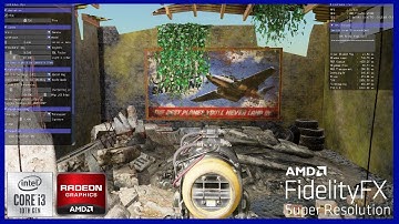 Testing AMD FSR Demo On I3 10100 + Firepro W5000 16GB DDR4