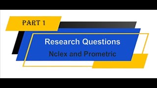 Research Questions Part 1