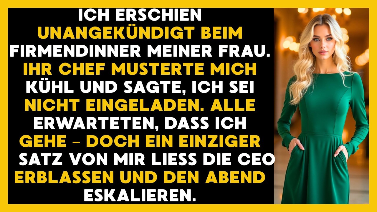Beim Firmenabend Meiner Frau Wurde Ich Abgewiesen – Meine Worte Änderten Die Nacht