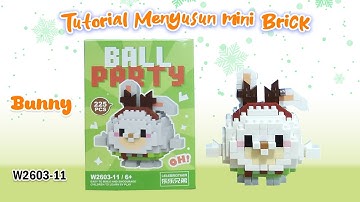 HOW TO BUILD NANO BLOCKS  MINI LEGO BRICKS MAKE A WISE LIFE BALL PARTY SERIES W2603-11 BUNNY