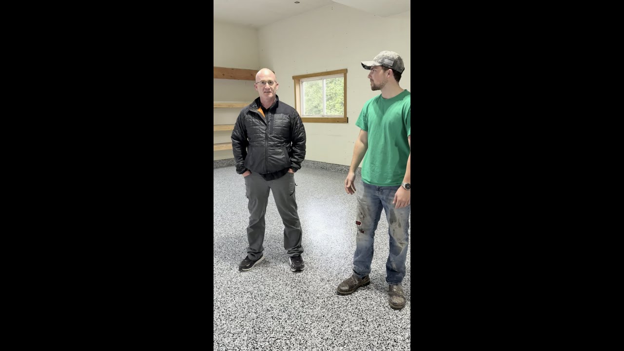 Tony’s Garage Transformation | 1,200 sq ft Dusk Flake Epoxy Floor by Evergreen Epoxy