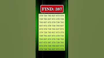 🧠 Are you genius? Eye test, focus — Can you find 387? #shorts #focus #eyetest