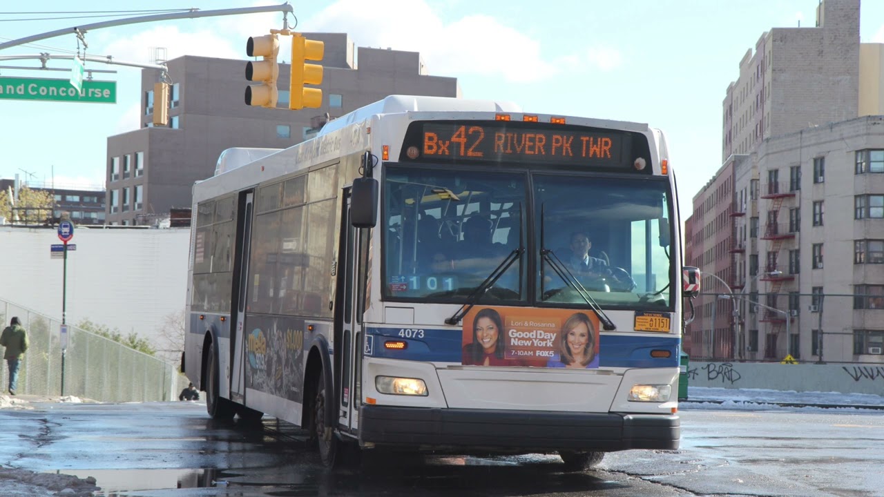 Bx42 Bus Announcements To River Park Towers.