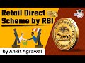 RBI launches Retail Direct Scheme for retailers to invest in G-secs - Banking Current Affairs IBPS