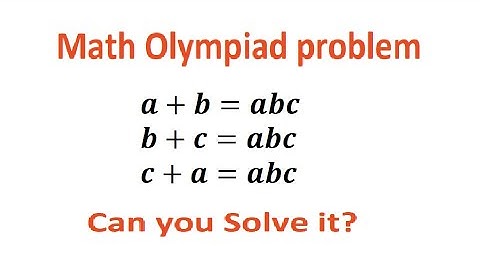 Quiz no 43 | Math Olympiad Problem | Nice Algebraic Problem |  Finding values of a, b and c